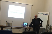 Aldo Carpineti in conferenza presso Federmanager Liguria